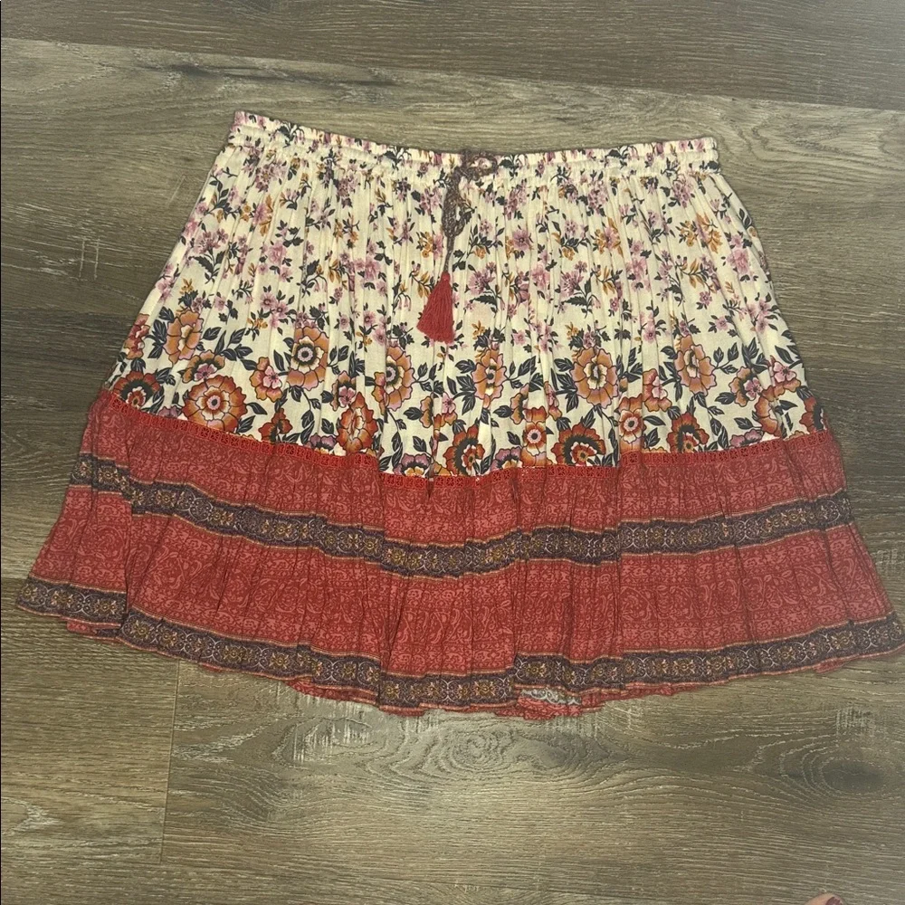 NWT Spell Elle Boho Mini Skirt in Rosewood Size Large - Picture 6 of 16